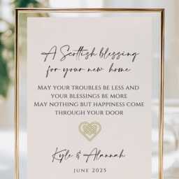 Personalised Scottish Blessing For Your Home- Blessing New Family Couple Blessing- A5 Print Home Prints - thumbnail 2