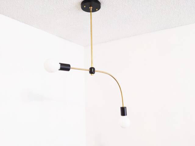 Arched Pendant Chandelier Modern Brass Dining Room Living Bathroom Ul Listed - image 1