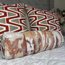 "Orange Fall Bolster Pillow - 16"" X 6" - thumbnail 1