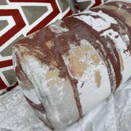 "Orange Fall Bolster Pillow - 16"" X 6" - thumbnail 3