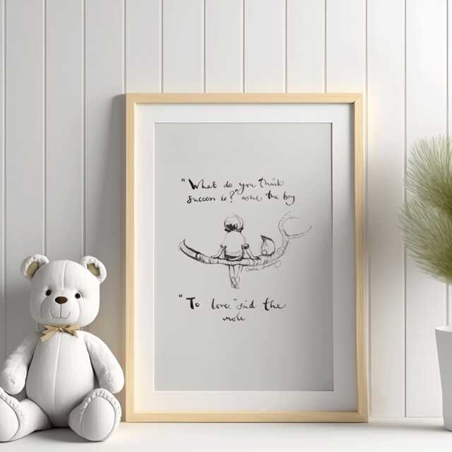 Framed Charlie Mackesy Print, The Boy The Mole Fox & Horse High Quality Poster. For Newborn Kids Room, Nursery, School, Arts Shop - image 1