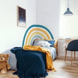 Mural Rainbow Wall Decal Boho Kids Room Decor, Plastic-Free - thumbnail 2