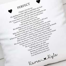 Personalised Song Lyrics Cushion Love Wedding Anniversary Gift For Him Her Valentines Birthday , Gift Men Living Room - thumbnail 2