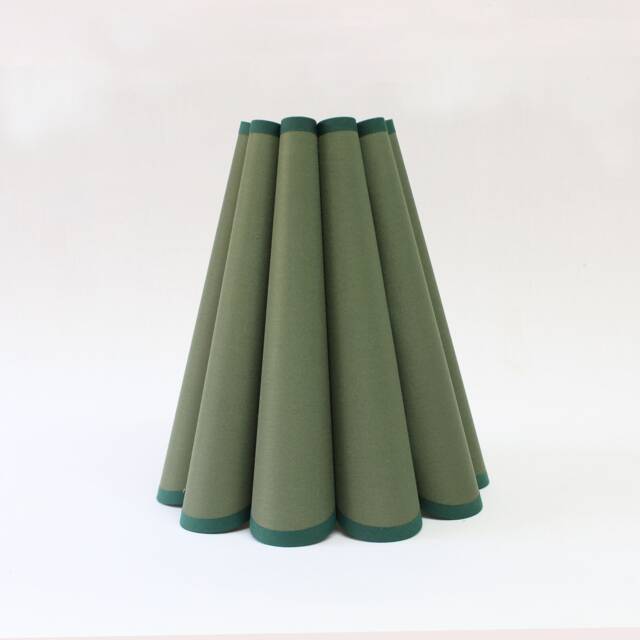 Handmade Scallop Olive Green Lampshade For Home Decor -50# - image 1