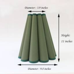 Handmade Scallop Olive Green Lampshade For Home Decor -50# - thumbnail 2