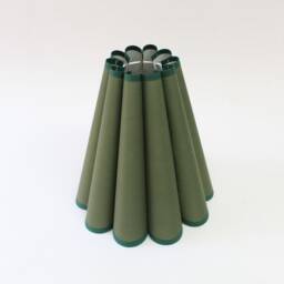 Handmade Scallop Olive Green Lampshade For Home Decor -50# - thumbnail 3