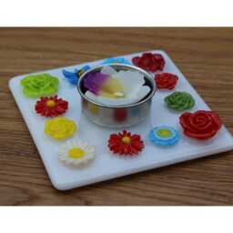 Tealight Holder - Fused Floral Charm Candle Handmade Glass Art By Selina Jayne - thumbnail 3