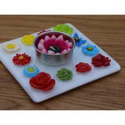Tealight Holder - Fused Floral Charm Candle Handmade Glass Art By Selina Jayne - thumbnail 2