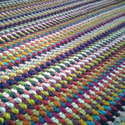 Handmade Wool Rug Colorful Area Rug, Modern Design - thumbnail 3