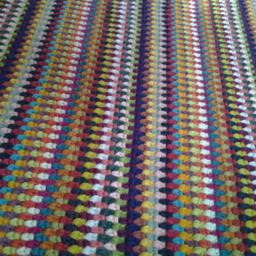 Handmade Wool Rug Colorful Area Rug, Modern Design - thumbnail 4