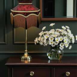 Burgundy Red Paisley Lampshade Downton Abbey Style, Fringed Trim, Bespoke Made For Table & Floor Standard Lamp Shades, Ceiling Lights - thumbnail 2