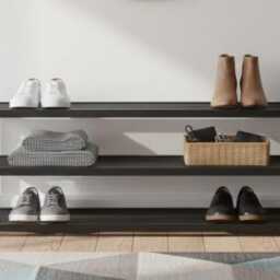 Industrial Shoe Rack Storage Organiser Hallway Entryway Shelf Stand Home Unit Handmade Steel - thumbnail 3