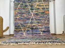 Moroccan Rug 5.2x8.6 Ft, White Beni Ourain Rug, Solid Berber Design, Handwoven Soft Chic Natural Wool Artisan Made Living Room Rug - thumbnail 1