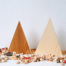 Wood Christmas Tree, Set Of 2 Rustic Decor Wooden Farmhouse Mini Tree - thumbnail 2