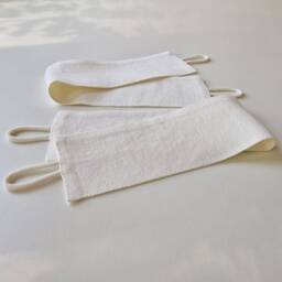 Linen Curtain Tie Backs. Set Of 2 Tiebacks For Curtains. Fabric Holdback With Loops - thumbnail 3