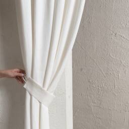 Linen Curtain Tie Backs. Set Of 2 Tiebacks For Curtains. Fabric Holdback With Loops