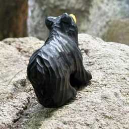 Custom Wooden Black Bear For Desktop Decor Ornaments, Adorable Figurine Statue Gifts, Handcrafted Animal Figurines - thumbnail 2