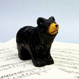 Custom Wooden Black Bear For Desktop Decor Ornaments, Adorable Figurine Statue Gifts, Handcrafted Animal Figurines - thumbnail 3