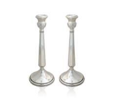 Extra Large Sterling Silver Candlesticks - Classic Filigree Judaica - thumbnail 1