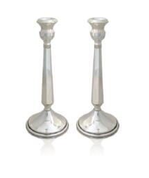 Extra Large Sterling Silver Candlesticks - Classic Filigree Judaica - thumbnail 2