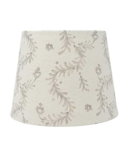 Empire Lampshade - Floral Linen Natural Scalloped Edges Trim Colours Clip On, Lamp Or Pendant Light - image 1