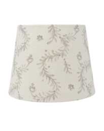 Empire Lampshade - Floral Linen Natural Scalloped Edges Trim Colours Clip On, Lamp Or Pendant Light - thumbnail 1