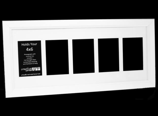 White Picture Frames With 3 4 5 6 7 8 9 10 Opening Collage Mat To Hold 4x6 Photographs For Wedding Sign, Newborn Timeline, Name Frame - image 1