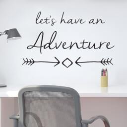 Wall Sticker Lets Have An Adventure-Wall Decal-Kid's Bedroom-Child's Bedroom-Home Decor-Playroom Stickers-Nursery - thumbnail 1