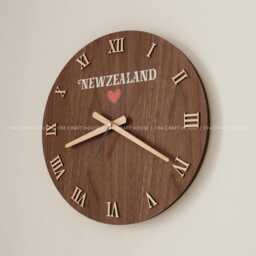 Engraved Wooden Wall Clock Personalized Corporate Gift, Office Decor - thumbnail 4