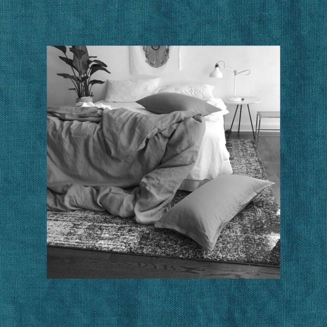 Egyptian Blue Linen Duvet Cover - 100% Flax Fabric Modern Bedding Made To Order in The Usa - image 1
