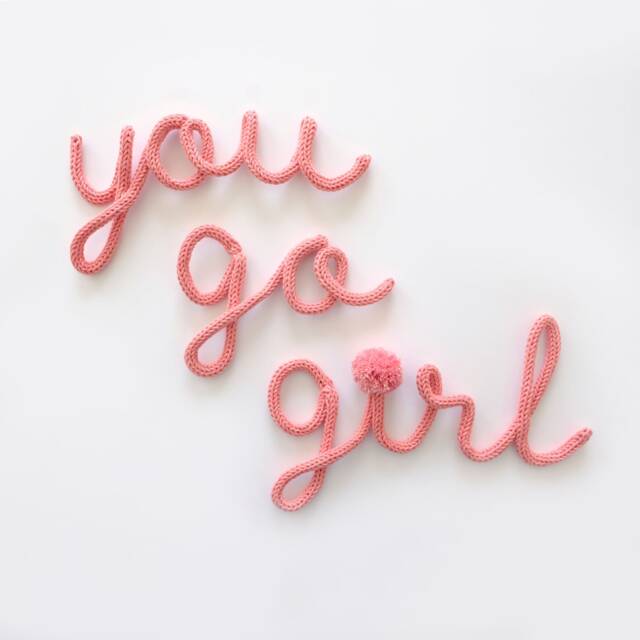 You Go Girl Kids Room Decor, Motivational Tricotin Words, Nursery Wall Decoration, Baby Shower Gift - image 1