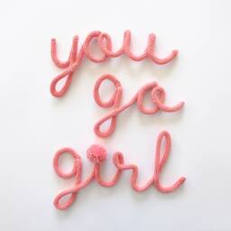 You Go Girl Kids Room Decor, Motivational Tricotin Words, Nursery Wall Decoration, Baby Shower Gift - thumbnail 3