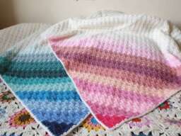 Crochet Baby Twin Blanket, Crochet Boy & Girl Blanket - thumbnail 1