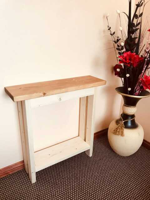 Handmade Pine Console Table Narrow Hallway Side Table - image 1