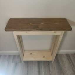 Handmade Pine Console Table Narrow Hallway Side Table - thumbnail 4