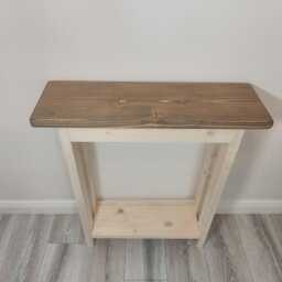 Handmade Pine Console Table Narrow Hallway Side Table - thumbnail 3