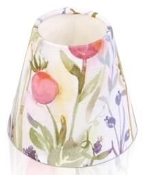 Handmade Voyage Floral Candle Shade -- Small Lamp Shade, Colourful Home Decor Gift, Light Shade, Made in Uk, Gold, Cream, Pink, Orange - thumbnail 1
