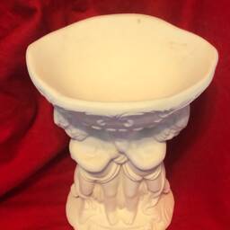 Handmade Ceramic Cherub Sculpture Diy Soap Dish, Ready-To-Paint - thumbnail 3
