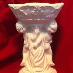 Handmade Ceramic Cherub Sculpture Diy Soap Dish, Ready-To-Paint - thumbnail 4