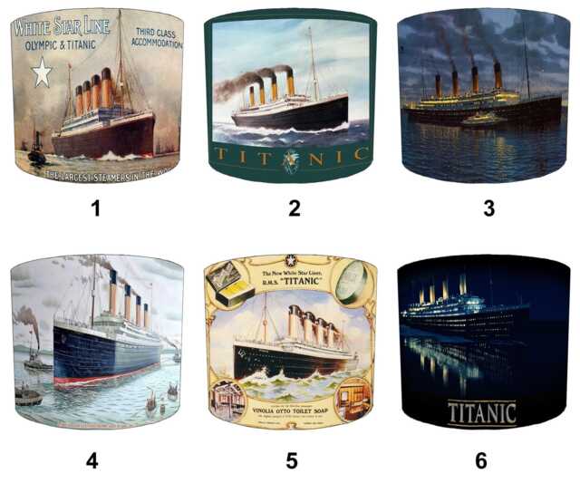 Rms Titanic Lampshade For Ceiling Pendant Light Shades Or Bedside, Table Lamp Bases Ship Ocean Liner Boat - image 1