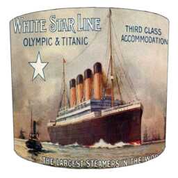 Rms Titanic Lampshade For Ceiling Pendant Light Shades Or Bedside, Table Lamp Bases Ship Ocean Liner Boat - thumbnail 2