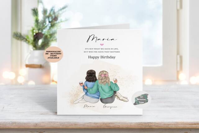 Personalised Friend Birthday Card - Custom Friendship Keepsake - image 1