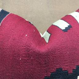 Vintage Kilim Pillow Cover, 20x20, Bohemian Turkish Handwoven Throw - thumbnail 2