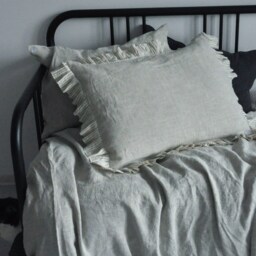 Rustic Home Decor Linen Pillow Covers, Bedroom Decor, Body Cover, Farmhouse Pillow, Throw Pillows, Floor Denim Bedding - thumbnail 3