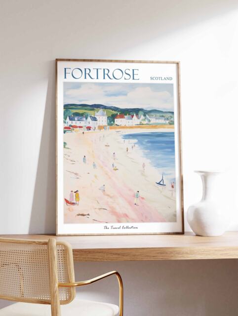 Fortrose Scotland Travel Poster Scottish Highlands Art Print - image 1