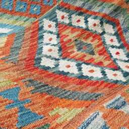 Classic Runner Rug, Handmade Artisan Afghan Turkish Scandinavian Navajo Bohemian Wool Flatweave Multicolour Kilim Rug 199x71 cm - thumbnail 3