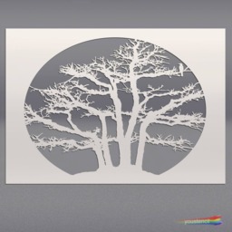 Tree Stencil For Walls, Art & Furniture. St66 - thumbnail 3