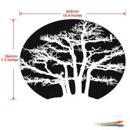 Tree Stencil For Walls, Art & Furniture. St66 - thumbnail 2