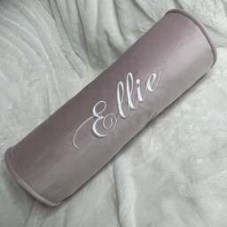 "Personalised Custom Name Cushion Embroidered Bolster 16""x6" - thumbnail 3