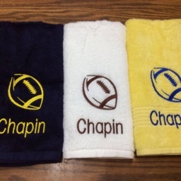 Football Personalized Hand Towel Sports Bathroom Decor Monogrammed Team - thumbnail 3